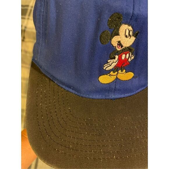 Vintage Disney Blue Mickey Mouse Adult SnapBack Hat - Picture 3 of 11